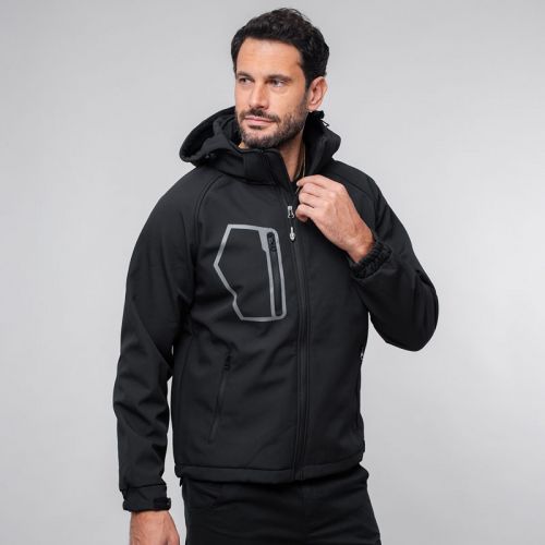 BOLZANO | Giubbotto in softshell effetto gomma