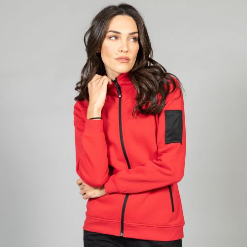 GIACARTA LADY | Felpa zip lunga contrasti donna