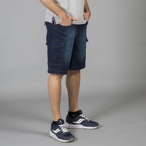 HOUSTON | Pantalone corto multitasche jeans elasticizzato