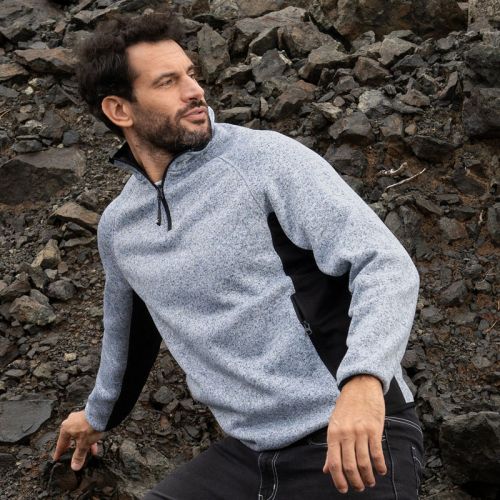 MARIBOR | Maglia mezza zip in knitted fleece MARIBOR | Maglia mezza zip in knitted fleece