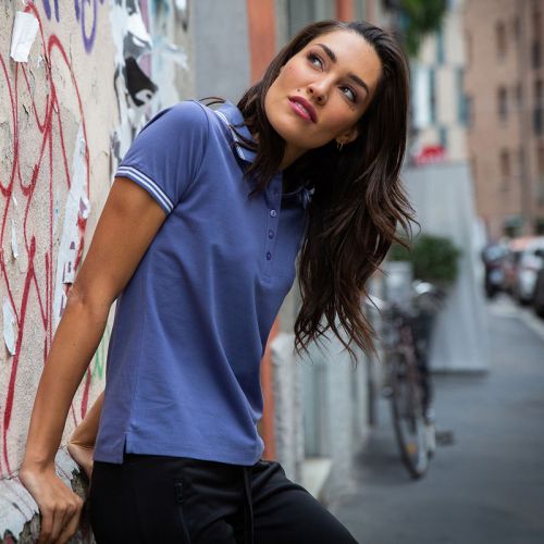 MINORCA | Polo donna manica corta in jersey