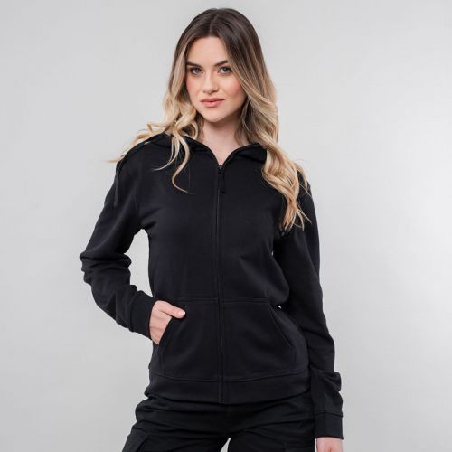 NEBRASKA LADY | Felpa donna leggera cappuccio e zip