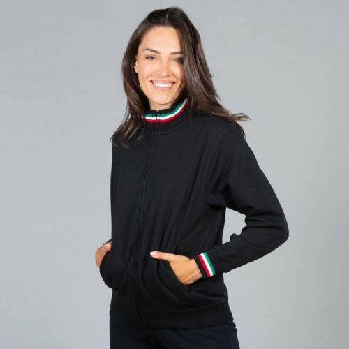VENEZIA LADY | Felpa donna zip lunga tricolore
