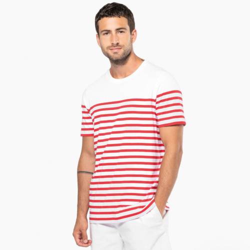 K3033 | T-shirt uomo stile marinaio a righe