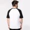 K330 | T-shirt  baseball uomo bicolore