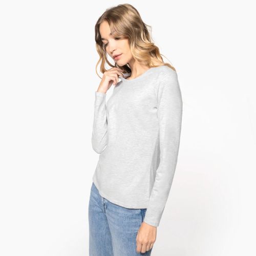 K383 | T-shirt donna maniche lunghe scollo tondo
