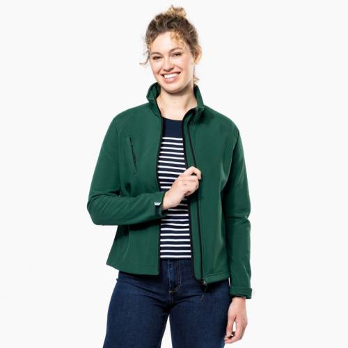 K414 | Giacca softshell con cappuccio da donna