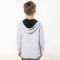 K486 | Felpa bambino con cappuccio e zip in contrasto