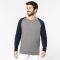 K491 | Felpa girocollo bio raglan uomo bicolore