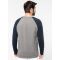 K491 | Felpa girocollo bio raglan uomo bicolore