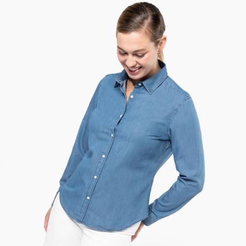 K509 | Camicia donna denim maniche lunghe