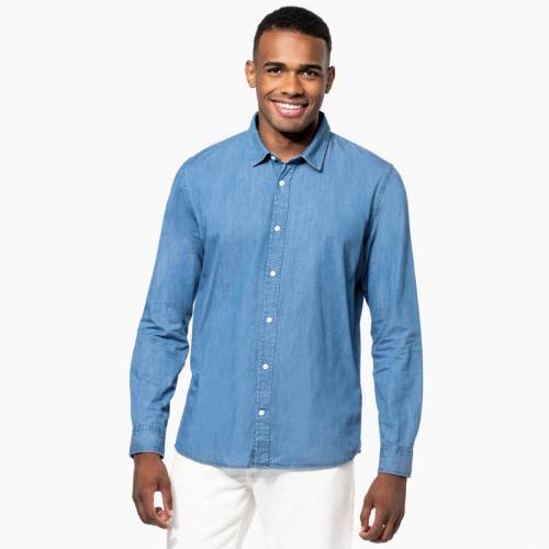 K512 | Camicia uomo denim maniche lunghe