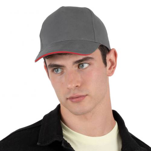 KP124 | Cappellino con visiera a sandwick 5 pannelli