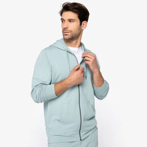 NS426 | Giacca uomo cappuccio zip Ecosostenibile