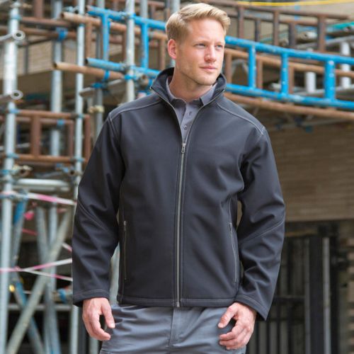 R455M | Softshell uomo treble stitch 