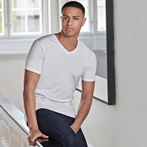 TJ401 | T-shirt uomo scollo a v stretch TJ401 | T-shirt uomo scollo a v stretch