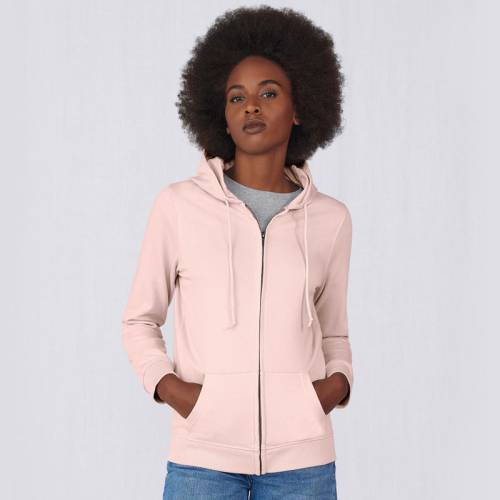 CWW36B | Felpa donna zip e cappuccio organic french terry CWW36B | Felpa donna zip e cappuccio organic french terry
