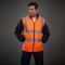 HV008SL | Giacca trapuntata hi-vis con maniche staccabili