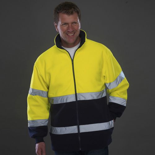 HVK10B | Giacca in pile hi-vis 2-tone