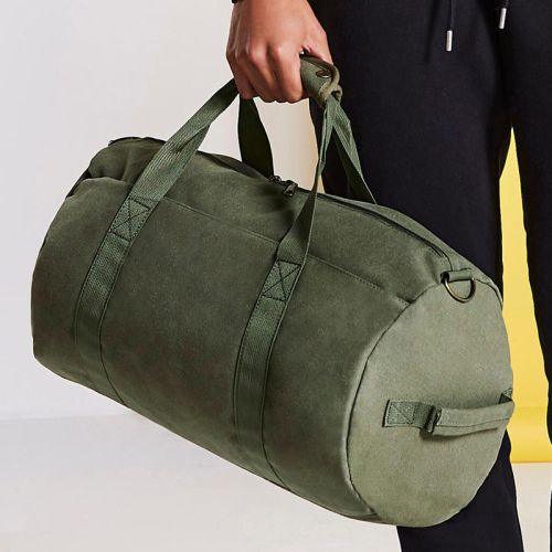 BG655 | Barrel bag vintage canvas