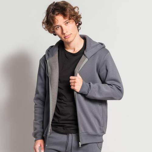 IT809T | Felpa soft cappuccio zip
