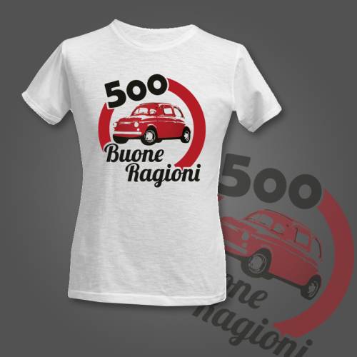 Print_i001 | T-shirt personalizzata fiammata stampata - 500 buone ragioni