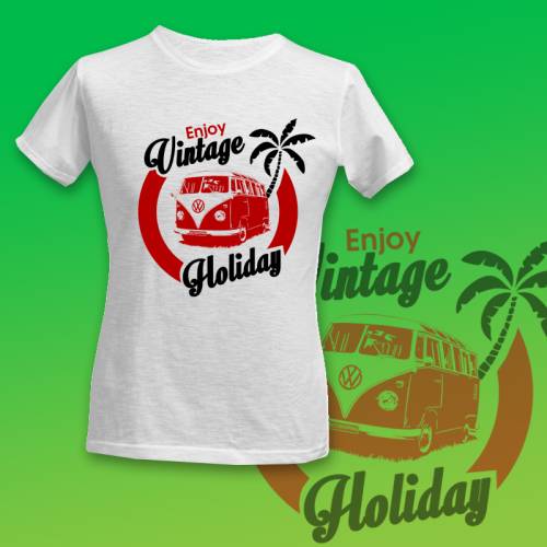 Print_i002 | T-shirt personalizzata fiammata stampata - enjoy vintage holiday