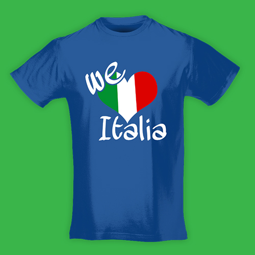 Print076 | T-shirt personalizzata uomo - we love italia 1