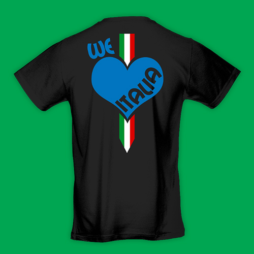 Print077 | T-shirt personalizzata uomo - we love italia 2