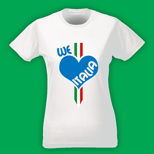 Print078 | T-shirt personalizzata donna - we love italia 1