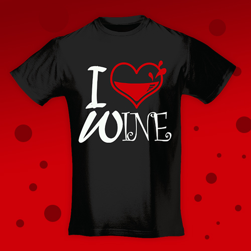 Print058 | T-shirt personalizzate uomo - i love wine