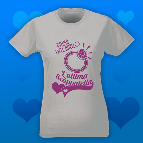 PRINT070 | T-shirt Personalizzata slim donna - Prima l'anello...