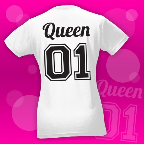 Print083 | T-shirt personalizzata slim donna - queen