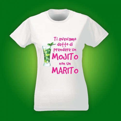 Print089 | T-shirt personalizzata donna - mojito - marito...
