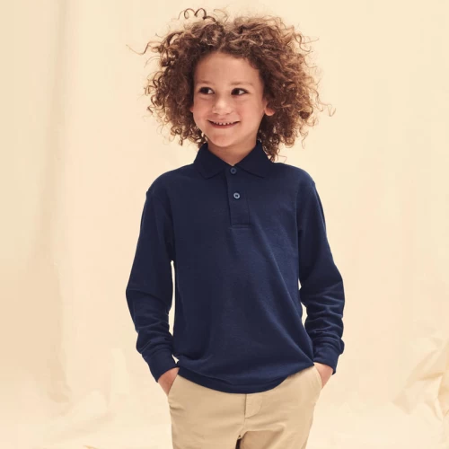 63201 | Polo 65-35 manica lunga bambino