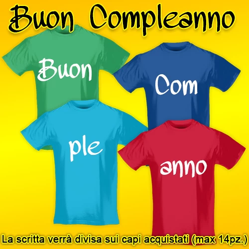 Print034 | T-shirt personalizzata uomo - buon compleanno [gruppo]