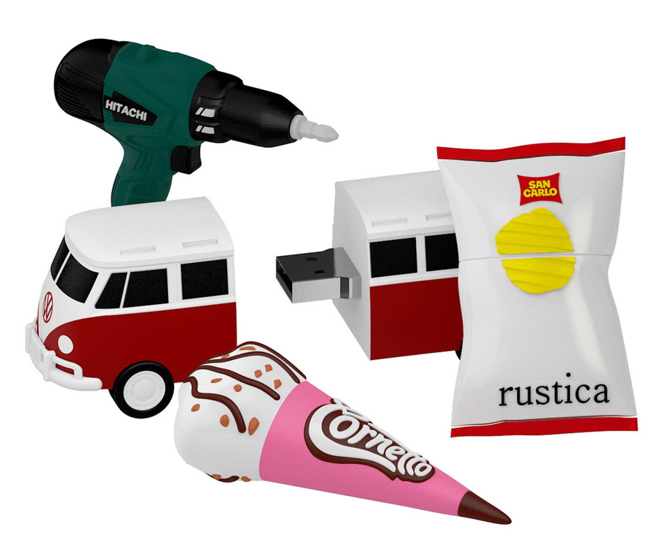 Chiavette usb a forma personalizzata 3D
