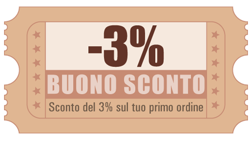 Buono sconto del 3% sul tuo primo ordine